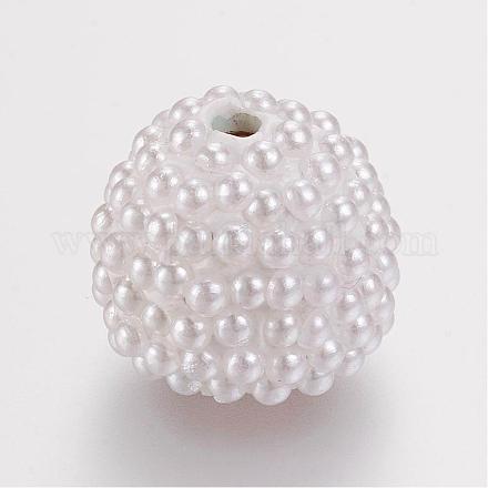 Perles d'imitation perles en plastique ABS KK-F693-01A-1