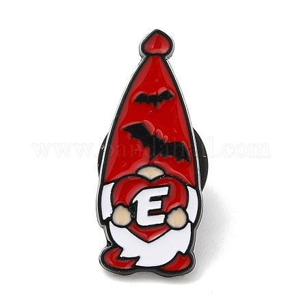 Nain/gnome de Noël avec épingles en émail coeur pour femme JEWB-D017-04B-EB-1