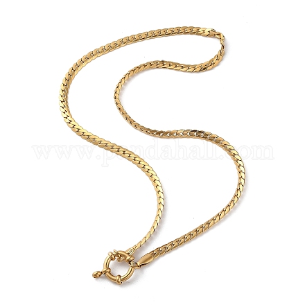 316 Halskette mit Ringanhänger aus chirurgischem Edelstahl NJEW-D059-01C-G-1