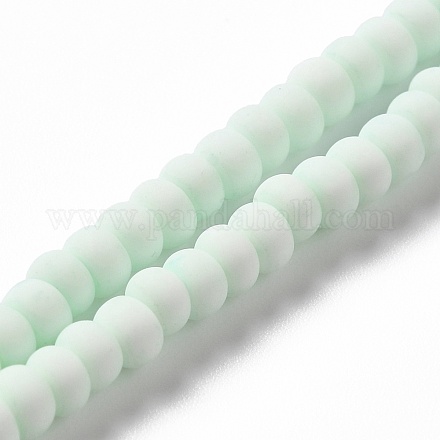 Handgefertigte Perlen aus gefrostetem Porzellan PORC-E017-01A-1