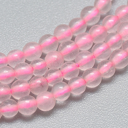 Natürlichen Rosenquarz Perlen Stränge G-S266-2mm-16-1