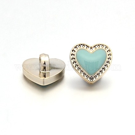 В форме сердца акриловая эмаль кнопки хвостовика для дизайна одежды BUTT-F045-03-1