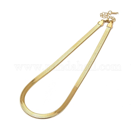 Ion Plating(IP) 304 Stainless Steel Herringbone Chain Necklace for Men Women X-NJEW-E076-03E-G-1