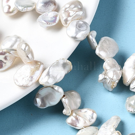 Fili di perle di perle d'acqua dolce coltivate naturali PEAR-N019-01A-1