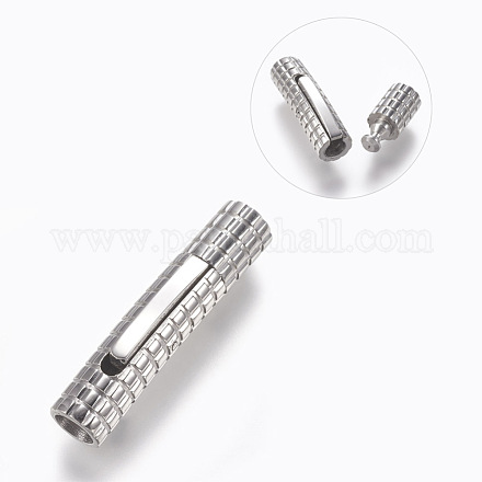 304 Stainless Steel Bayonet Clasps STAS-O114-043A-P-1
