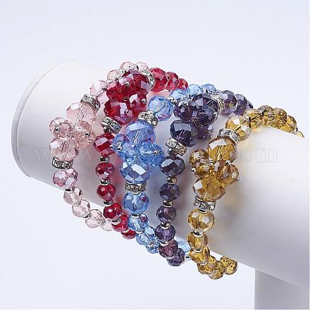 Glass Beads Stretch Bracelets BJEW-JB02848-1