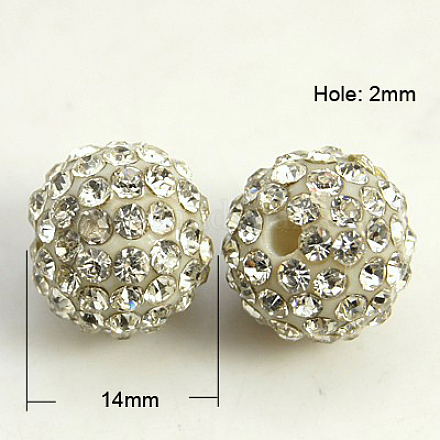 Perline di resina strass RB-A025-14mm-A01-1