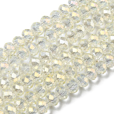 Electroplate Transparent Glass Beads Strands EGLA-A034-T2mm-T16-1