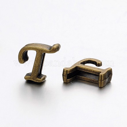 Tibetan Style Antique Bronze Plated Alloy Letter Slide Charms PALLOY-J542-T-NF-1