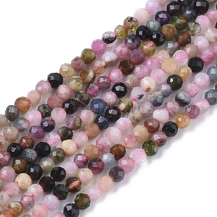 Natural Tourmaline Beads Strands X-G-S361-2mm-017-1