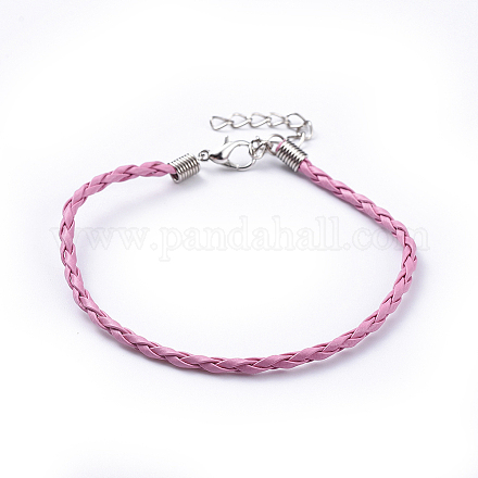 Trendy Braided Imitation Leather Bracelet Making BJEW-S076-015-1