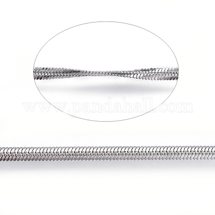 304 Stainless Steel Flat Snake Chains CHS-L001-164-0.38mm-1