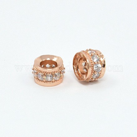 Perline in ottone zirconi ZIRC-F001-107RG-1