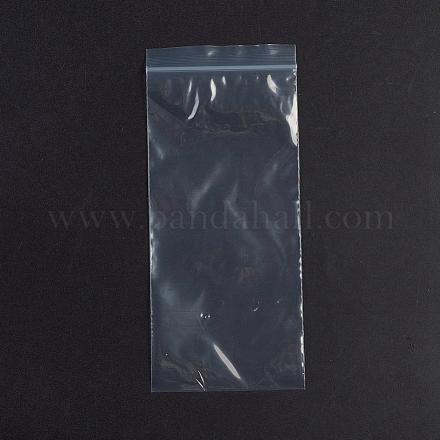 プラスチックジップロックバッグ  再封可能な包装袋  トップシール  セルフシールバッグ  長方形  ホワイト  18x8cm  片側の厚さ：2.1ミル（0.055mm）  100個/袋 OPP-G001-F-8x18cm-1