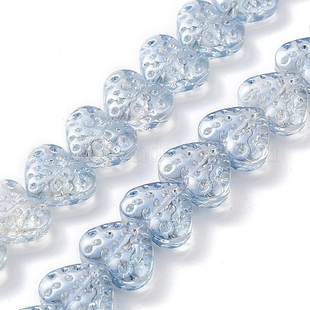 Chapelets de perles en verre transparent électrolytique EGLA-R114-02A-PL03-1