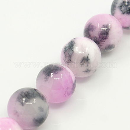 Chapelets de perles en jade persan naturel G-D434-6mm-13-1