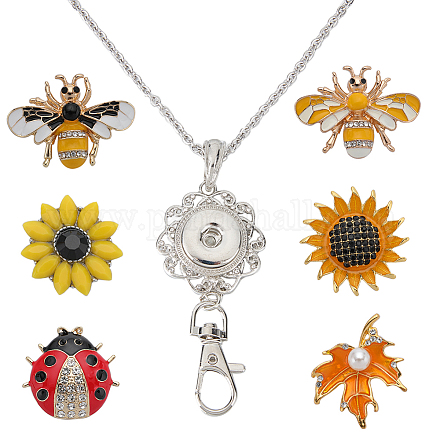 Sunnyclue DIY austauschbares Blumen- und Bienen-Büro-Schlüsselband DIY-SC0022-01-1
