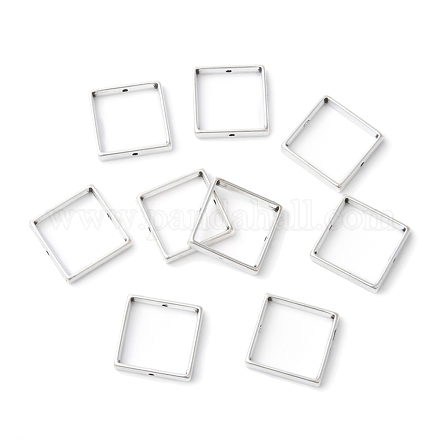 Estilo tibetano marcos de perlas cuadrado entrepiezas para la fabricación de joyas X-EA565Y-NF-1