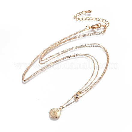 Brass Tiered Necklaces NJEW-JN02384-04-1