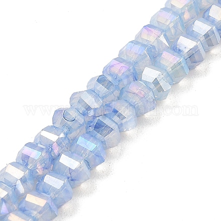 Imitation Jade Glass Beads Strands GLAA-P058-03A-08-1