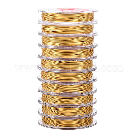 タイガーテールワイヤー  ステンレス鋼線  ラウンド  ゴールドカラー  0.3mm  約32.81フィート（10m）/セット TWIR-N004-0.3mm-G-1