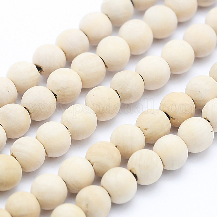 Chapelets de perles en bois naturel WOOD-P011-07-4mm-1