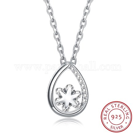 925 Sterling Silver Pendant Necklace NJEW-BB30305-1