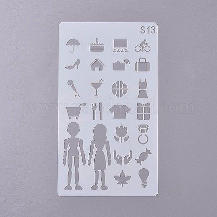 (Clearance Sale)Plastic Drawing Stencil DIY-WH0155-13-1