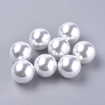 Cuentas de perlas de imitación de resina RESI-WH0008-36E-02-1