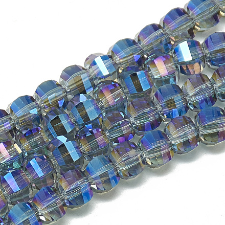 Chapelets de perles en verre électroplaqué EGLA-Q094-A15-1