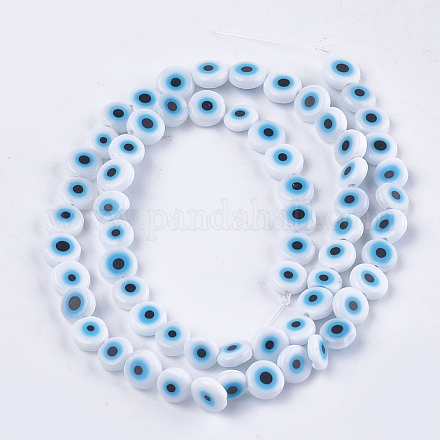 Chapelets de perles vernissées manuelles LAMP-S191-02A-08-1