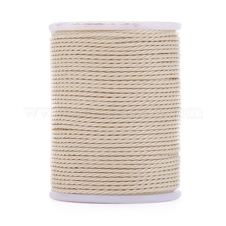 Round Waxed Polyester Cord YC-G006-01-1.0mm-12-1