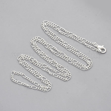 Fabrication de collier de chaîne figaro en fer recouvert de laiton MAK-T006-03S-1