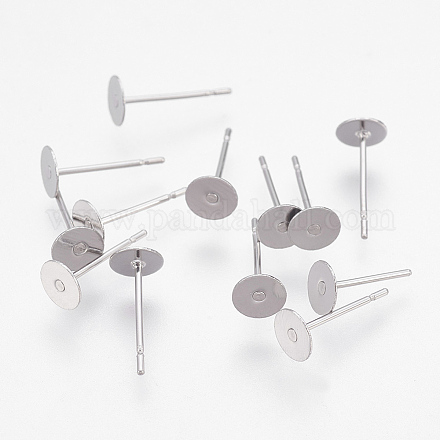 304 Stainless Steel Stud Earring Findings STAS-P208-02P-05-1