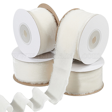Ткань из бархатной ленты с рваными краями DIY-WH0419-91A-1