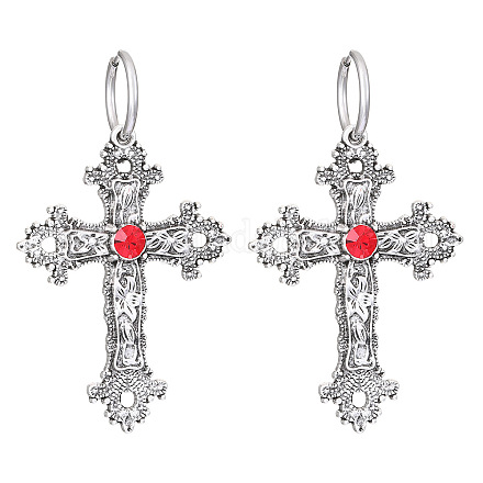 Creolen mit Kreuz aus Legierung&nbsp;WH-WG98969-01-1