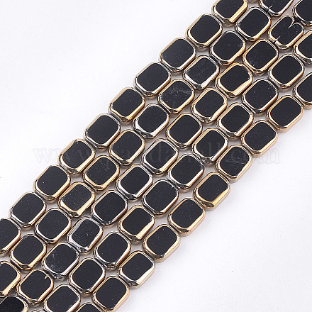 Chapelets de perles en verre électroplaqué X-EGLA-S188-10A-1