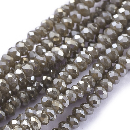 Chapelets de perles en verre électroplaqué GLAA-F079-PL09-1