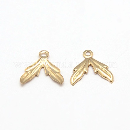 Yellow Gold Filled Leaf Charms KK-A130-03-1