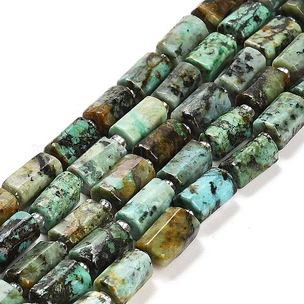Brins de perles turquoises africaines naturelles (jaspe) G-G068-A39-01-1