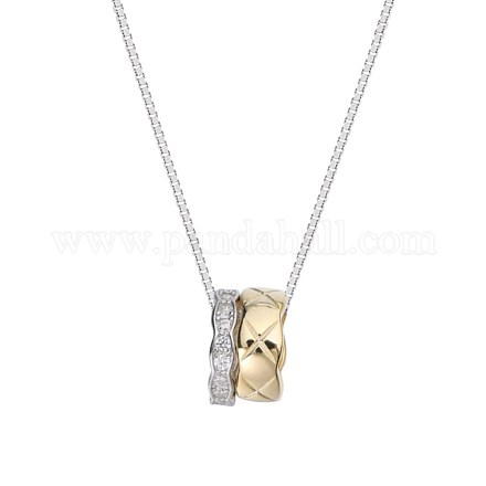 925 подвесные стерлингового серебра ожерелья NJEW-BB47932-A-1
