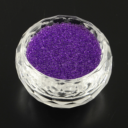 クリアDIY3Dネイルパーツミニサイズガラスビーズ  小さなキャビアネイルビーズ  暗紫色  0.6~0.8mm  約450 G /袋 MRMJ-R038-C08-1