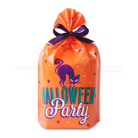 Bolsa de dulces de halloween de plástico pe HAWE-PW0001-148A-1