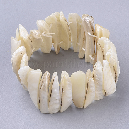 Süßwasser Shell Perlen Stretch-Armbänder BJEW-S278-006B-1