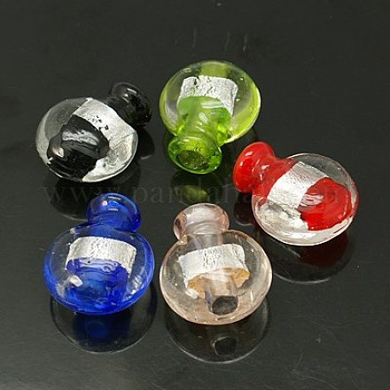 Handgefertigte Silberfolie Glas FOIL-J001-M-1
