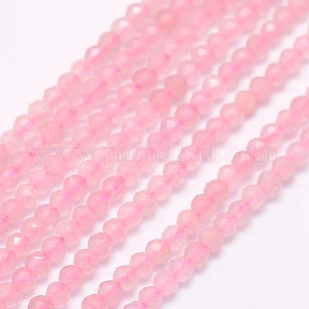 Natürlichen Rosenquarz Perlen Stränge G-F509-28-3mm-1
