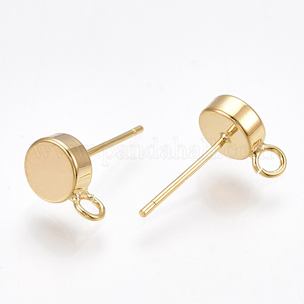Brass Stud Earring Findings KK-T038-293G-1