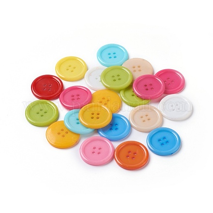 Acrylic Sewing Buttons BUTT-E076-G-M-1