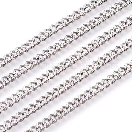 201 Stainless Steel Curb Chains CHS-L017-22F-1