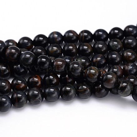 De piedras preciosas naturales hebras de perlas reronda G-J303-12-6mm-1